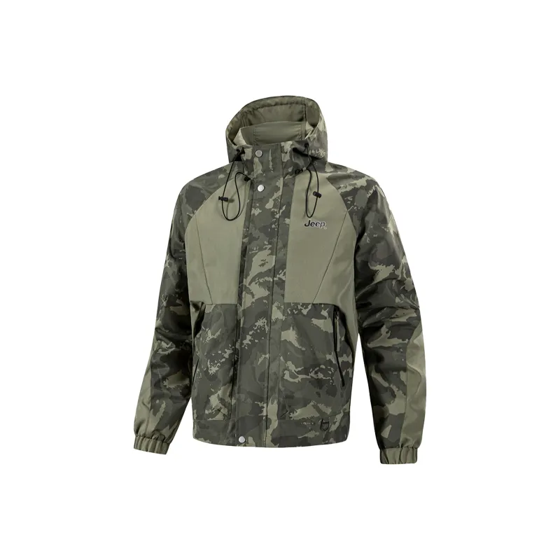 Jeep Jackets Coats Unisex Green Camouflage-0