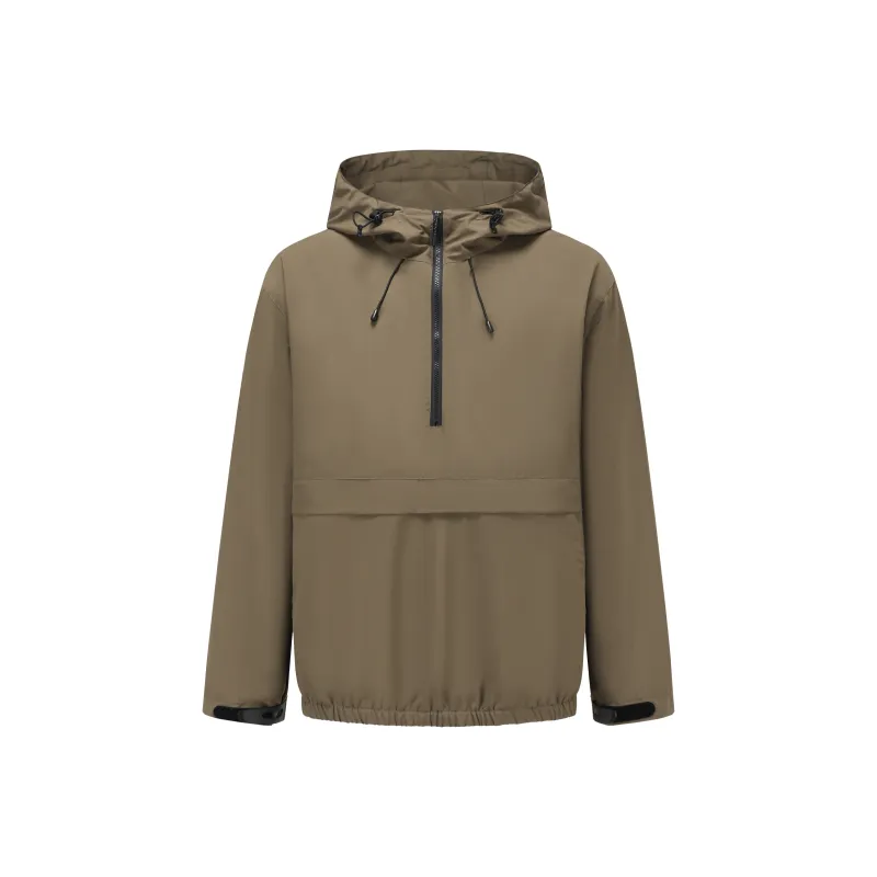 XINQITIAN Windbreaker Jackets Unisex Campsite Brown-0