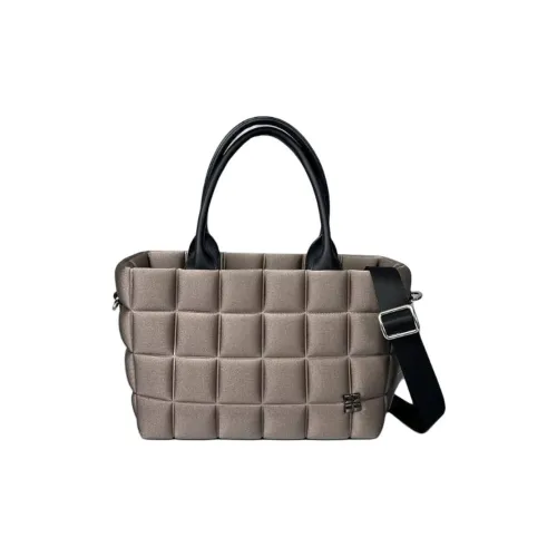 BPRIME Solid Color Minimalist Style One Shoulder Handbag Small Size Unisex Brown