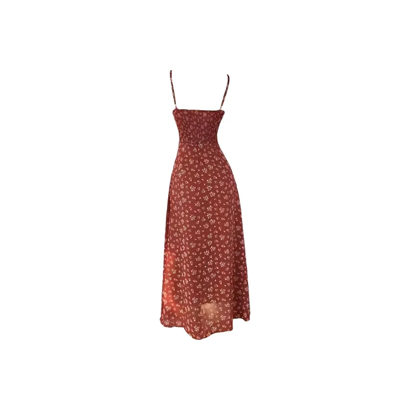 DOSOHEB Slip Dresses Women's Red-1
