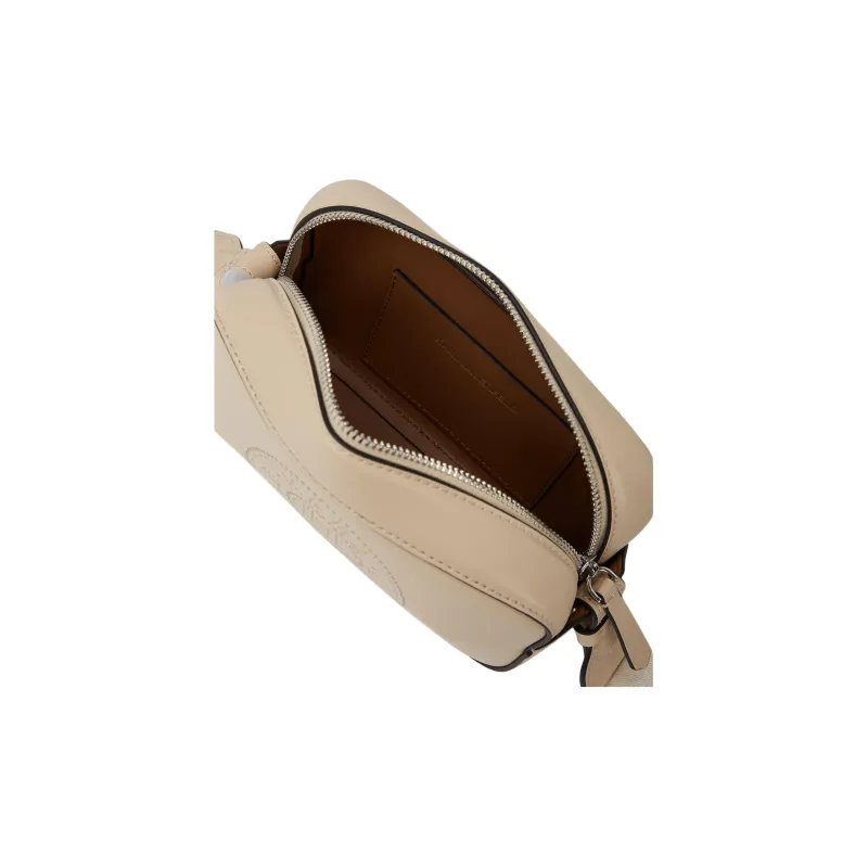 KARL LAGERFELD Cow Leather Crossbody Bag Women's Beige-2