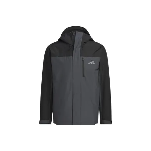Adidas THREE IN ONE FLEECE JACKET Jackets & Coats Unisex Solid Dark Gray