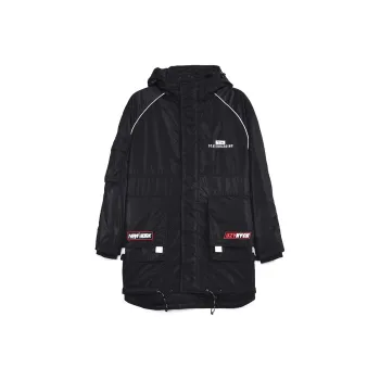 Zoo York Letter Stand Collar Loose Fit Thickened Mid-Length Puffer Jacket Unisex