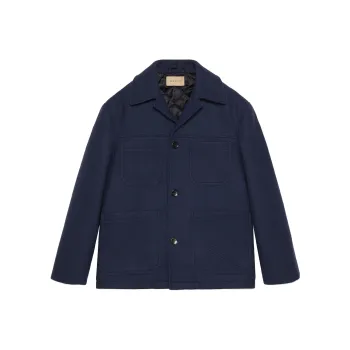 GUCCI Collared Button-Up Coat