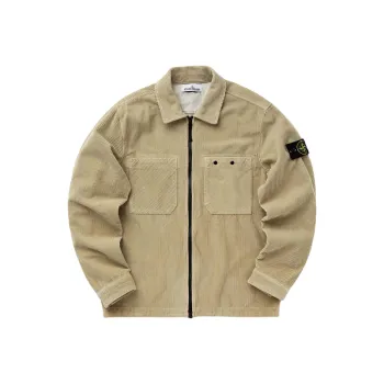 STONE ISLAND Logo Patch Corduroy Overshirt