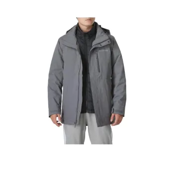 Columbia Omni-Heat Water-Resistant Windproof Warm Lightweight Windbreaker Jacket Men's Gray