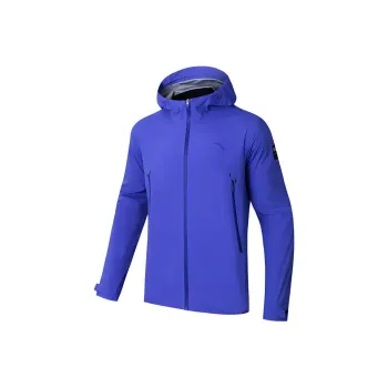 Anta Variety Training Collection Water-Resistant Windproof Breathable Windbreaker Jacket Men's Eye-Catching Blue