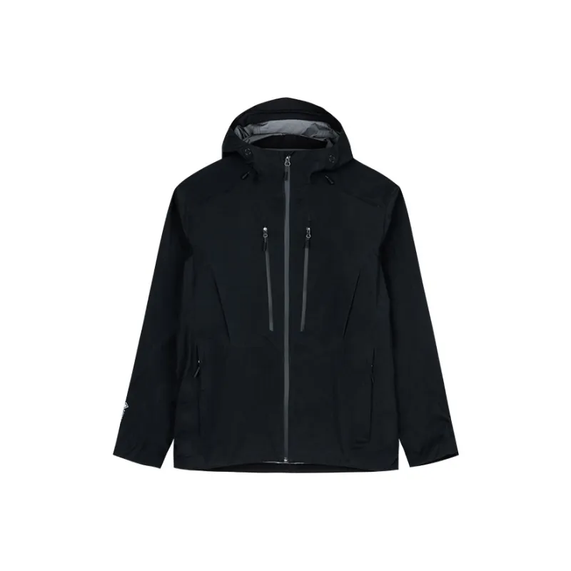 Anta Champion Series Water-Resistant Windproof Wear-Resistant Windbreaker Jacket Men's Black-0
