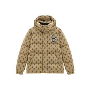 MLB Down Jackets Unisex Beige Yellow