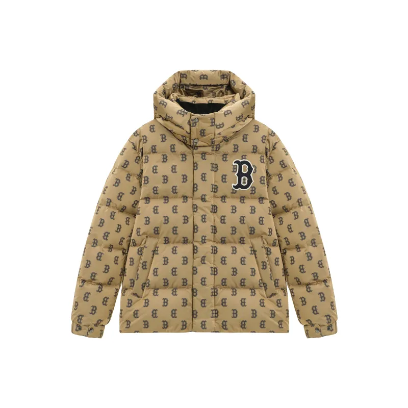 MLB Down Jackets Unisex Beige Yellow-0