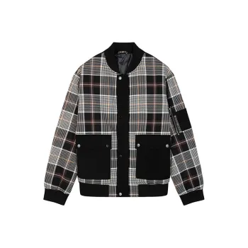 DAVID NAMAN Baseball Jerseys Men Beige Plaid