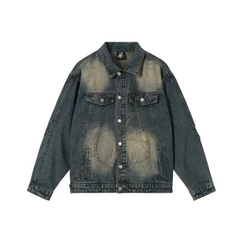XINYINSU FW24 Denim Jacket Unisex Dark Blue