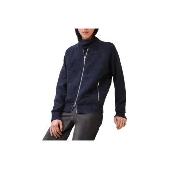 HERMES Jackets Coats Men's Marine Blue