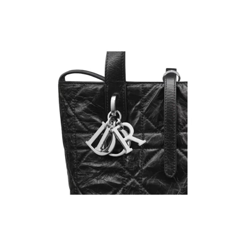 DIOR Toujours Calfskin Shoulder Bag, Crossbody Bag, Handbag Trumpets Women's Black-5