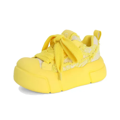 FAICCIA Preppy Style Trendy Shoes Hong Kong Chic Design Puffy Shoes Skateboard Shoes Women's