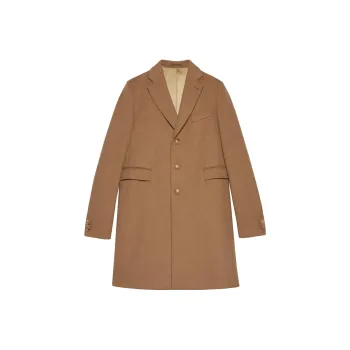 GUCCI Cities Label Single Breasted Coat