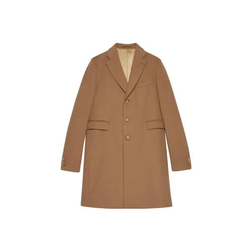 GUCCI Cities Label Single Breasted Coat