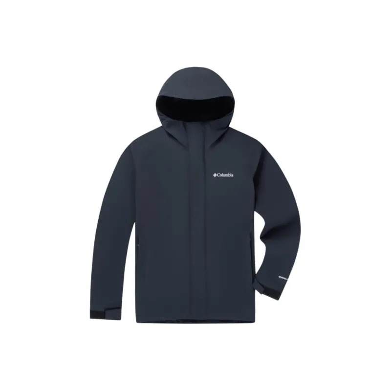 Columbia Omni-Heat Water-Resistant Warm Heat-Reflective Rainproof Windbreaker Jacket Men's Black-0