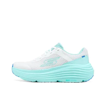 Skechers Women's GO Series Cushioning Slip Resistant And Abrasion Resistant Low Top Running Shoes Women's White Blue
