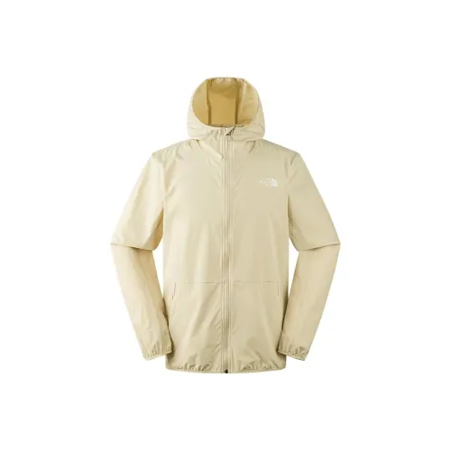 THE NORTH FACE Breathable Water Resistant Windproof Sun Protection Clothing Men's Beige Yellow