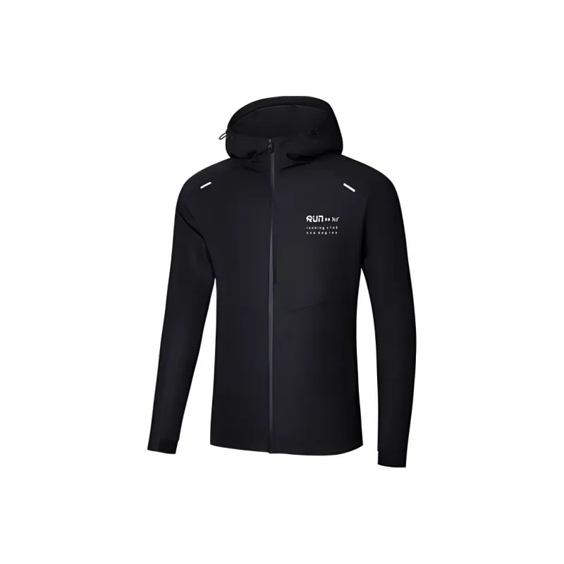 361° Waterproof And Windproof Windbreaker Jacket Men's Winter Training Black-0