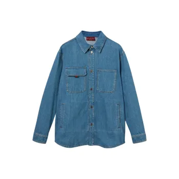 GUCCI FW25 Lido Collection Shirt Men's Blue