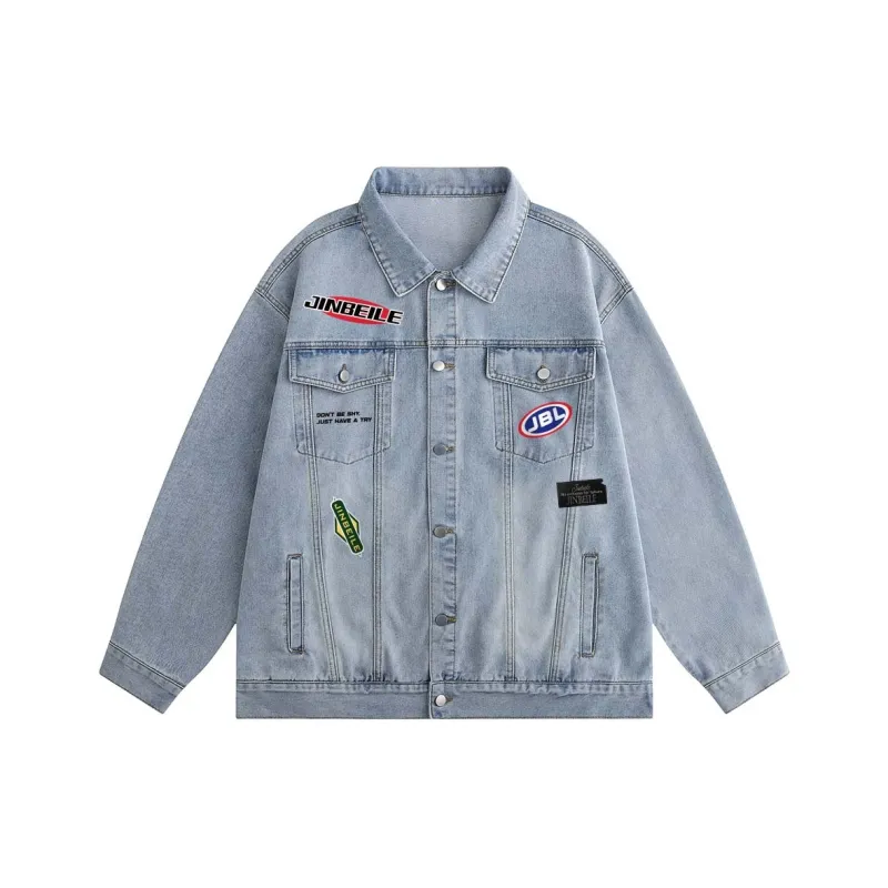 JINBEILE Denim Jackets Unisex-1