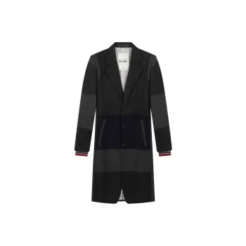 Valentino Patchwork Single Breasted Coat