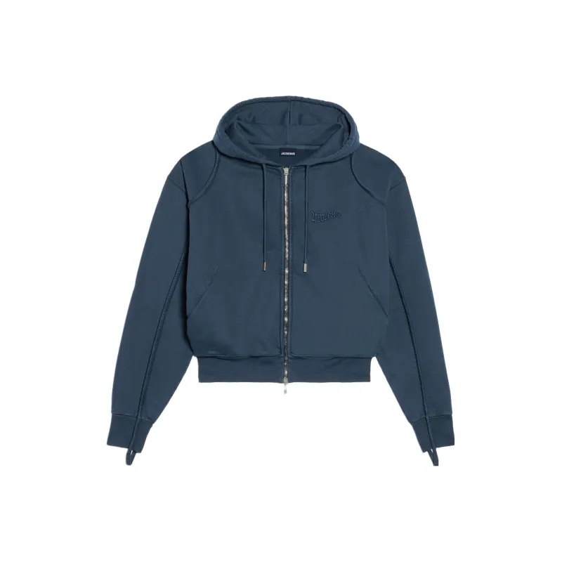 Jacquemus Le Sweater Camargue Zippe Clay Logo Sweatshirt-3