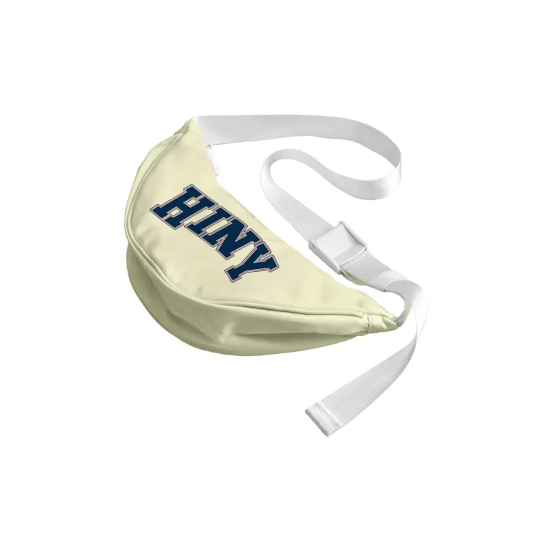 HINY Polyester One Shoulder Crossbody Bag Sling Bag Fanny Pack Regular Unisex White-19