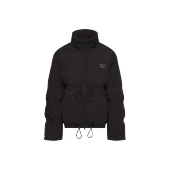Valentino Logo Patch Puffer Jacket