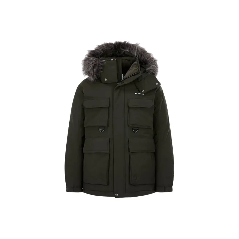 Columbia Down Jacket Unisex Army Green-0