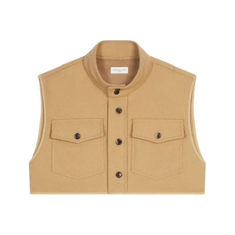 DRIES VAN NOTEN Cropped Wool Jacket-0