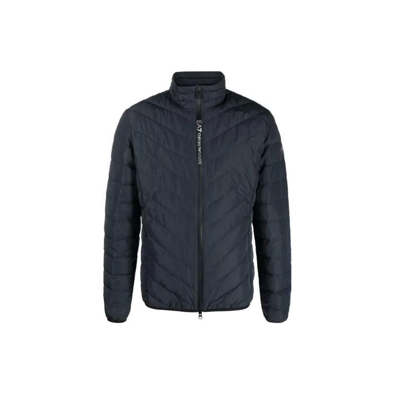 EMPORIO ARMANI Logo Patch Zipped Quilted Jacket-0
