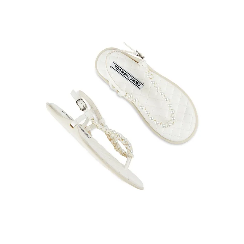 TOOMANYSHOES Accent Soft One Strap Sandals Women's-7