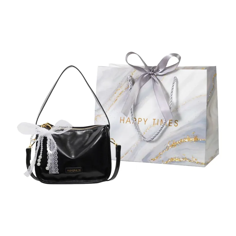Miss Angel PU Crossbody One Shoulder Handbag Women's White, Silver, Black, Pink-0