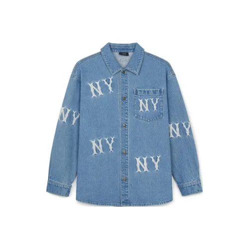 MLB New York Yankees Denim Jacket Unisex Light Sky Blue