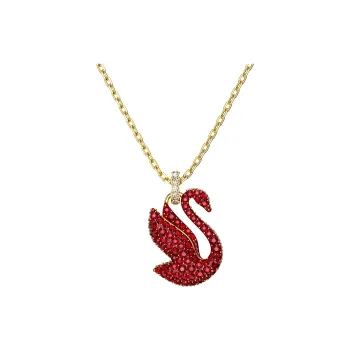 Swarovski Swan Artificial Crystal Necklaces Women's Red