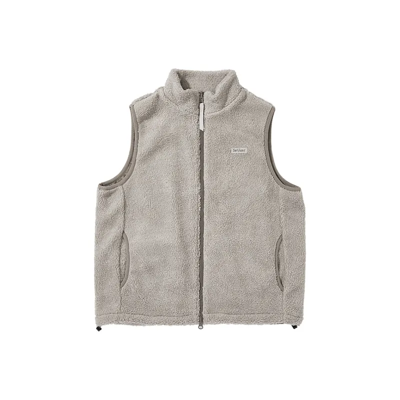 SET FUNS SETFUNS Outdoor Style Vest Fall Unisex Sheep Grey-0