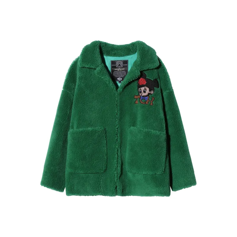 TCH Velvet feel Coat Unisex Green-0