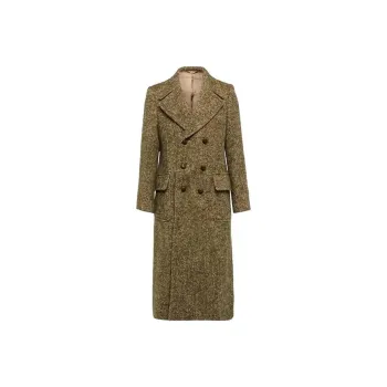 GUCCI Double Breasted Wool Blend Coat