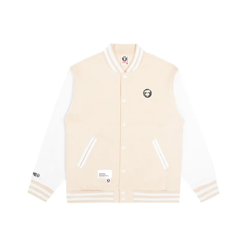 Aape Moonface Logo Varsity Jacket-0