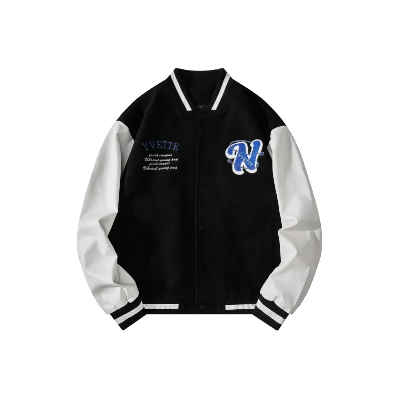 Yvette Thickened Baseball Jacket Spring Fall Unisex-0
