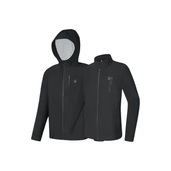 FILA Fitness Waterproof And Windproof Windbreaker Jacket Men's Pitch Black