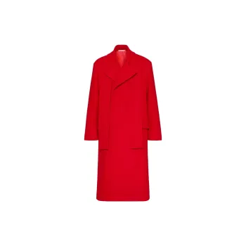 Valentino Double-Breasted Straight Hem Coat