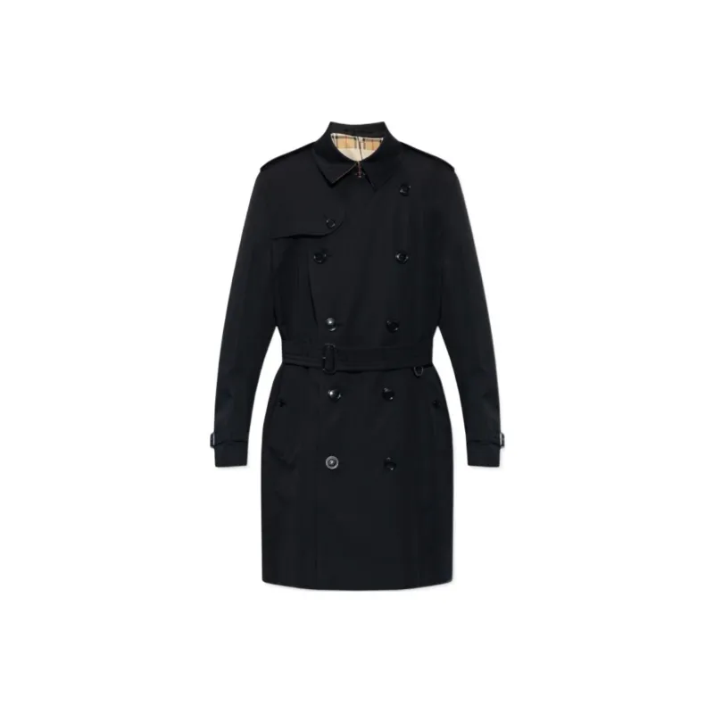 Burberry Double Breasted Belted Waist Trench Coat-0