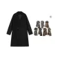 Black (Wool-Cotton Blend) with Scarf Included