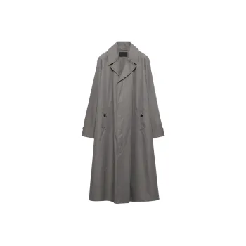 PRADA Maxi Cotton Trench Coat