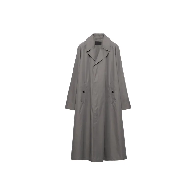 PRADA Maxi Cotton Trench Coat-0