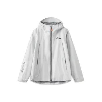 LiNing Running Collection Waterproof, Windproof, And Breathable Windbreaker Jacket Unisex Standard White
